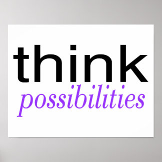 Think Possibilities Purple Poster