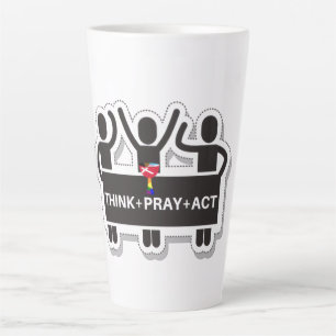 Think+Pray+Act Latte Mug