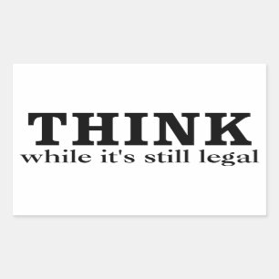 THINK RECTANGULAR STICKER