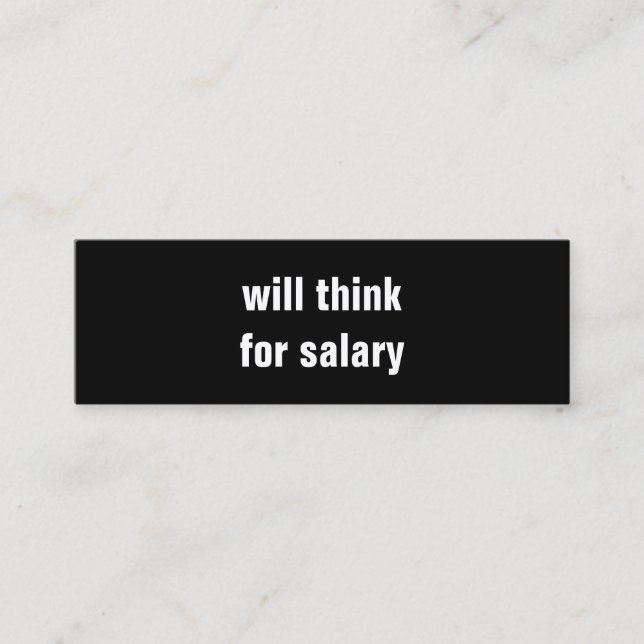 think salary artist mini business card (Front)