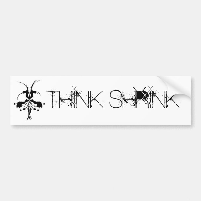 THINK SHRINK BUMPER STICKER (Front)