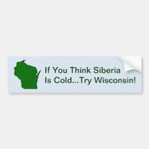 Think Siberia Is Cold Try Wisconsin Bumper Sticker