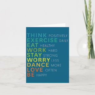 Think Sitive Affirmation Insrational Motivational Card