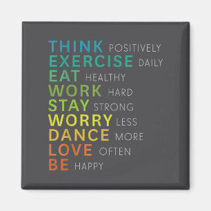 Think Sitive Affirmation Insrational Motivational Magnet