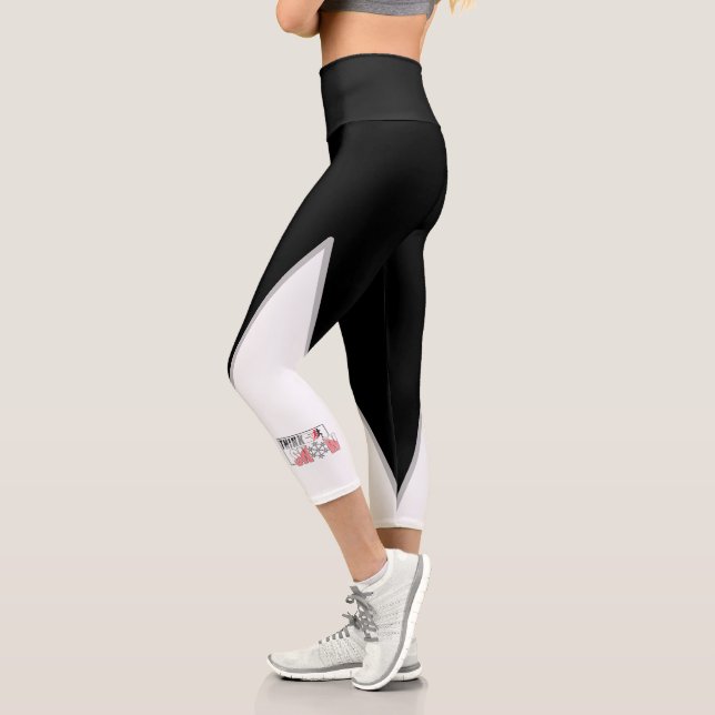 Think Snow - Funny Hot Weather Running Capri Leggings (Left)
