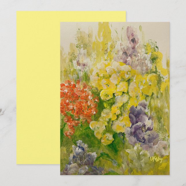 Think Spring Flat Note Card (Front/Back)