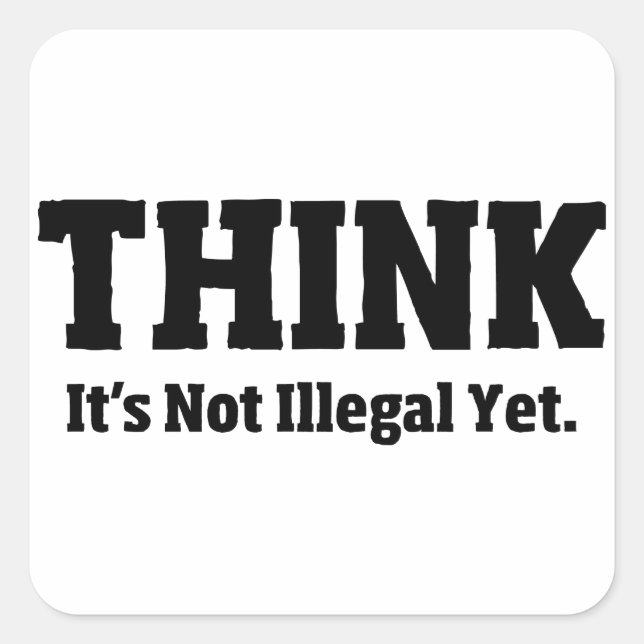 Think Square Sticker (Front)