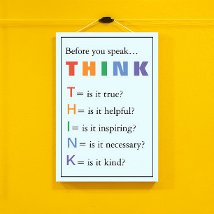 THINK Teachers Classroom Encouragement Poster