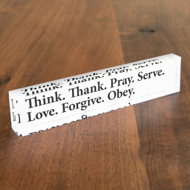 Think Thank Reminder Name Plate (Side)