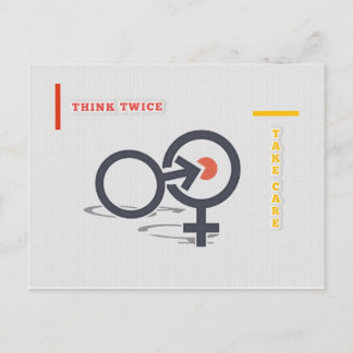 Think Twice & Take Care Postcard