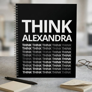 Think Typography Mindset Journal Black White 