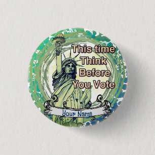 Think Vote Liberty 3 Cm Round Badge