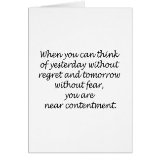 Think Without Regret And Fear