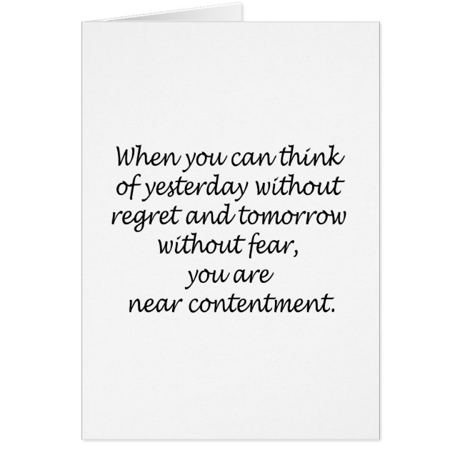 Think Without Regret And Fear (Front)