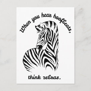 Think Zebras Postcard