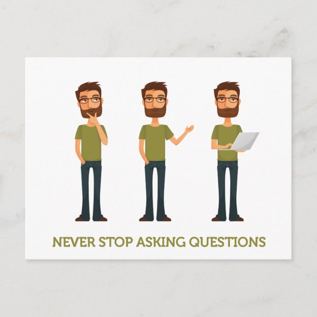 Thinker Guy Postcard (Front)