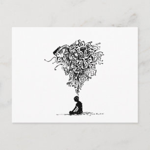 Thinker Postcard