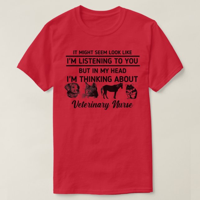 thinker veterinary nurse T-Shirt (Design Front)
