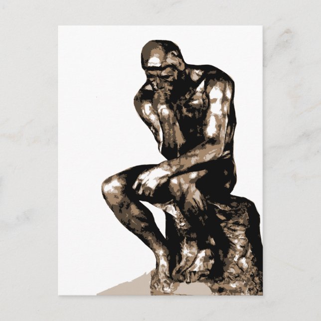 thinker without background 2 postcard (Front)