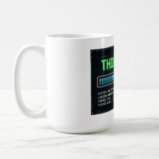 Thinking 99 Percent Loading Funny Retro Computer D Coffee Mug