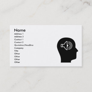 Thinking About Audiology Business Card