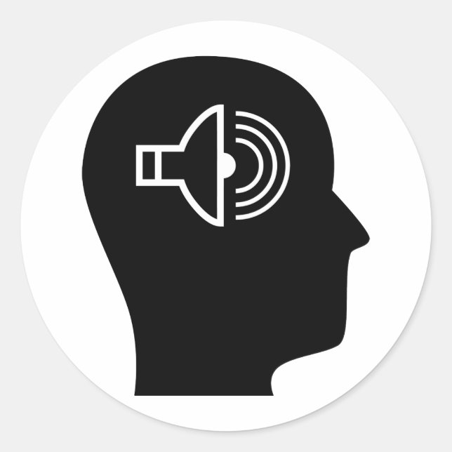 Thinking About Audiology Classic Round Sticker (Front)