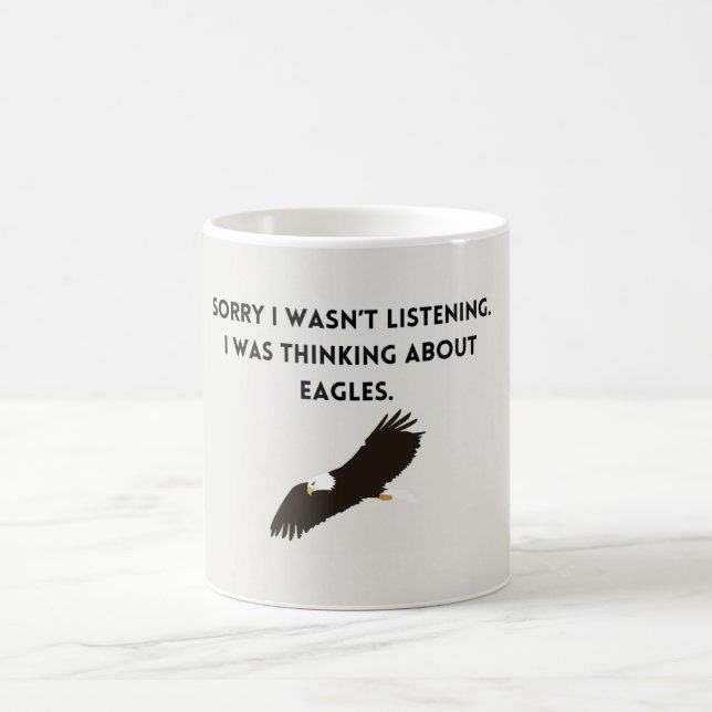 Thinking About Eagles  Coffee Mug (Center)