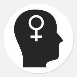 Thinking About Feminism Classic Round Sticker