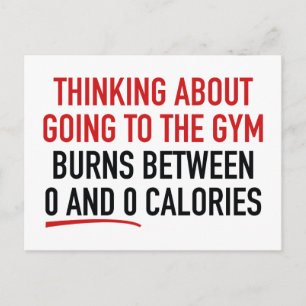 Thinking About Going To The Gym Postcard
