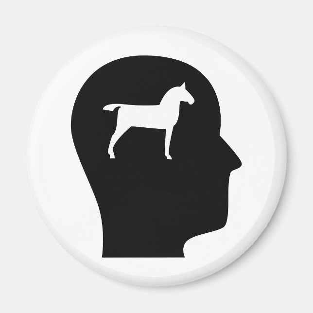 Thinking About Horses Magnet (Front)