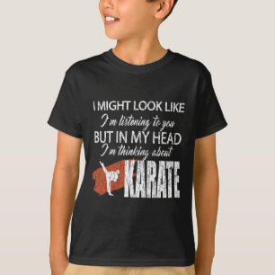 Thinking About Karate Funny Martial Arts Black Bel T-Shirt