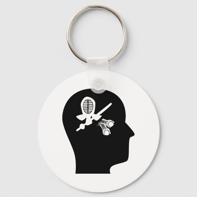 Thinking About Kendo Key Ring (Front)