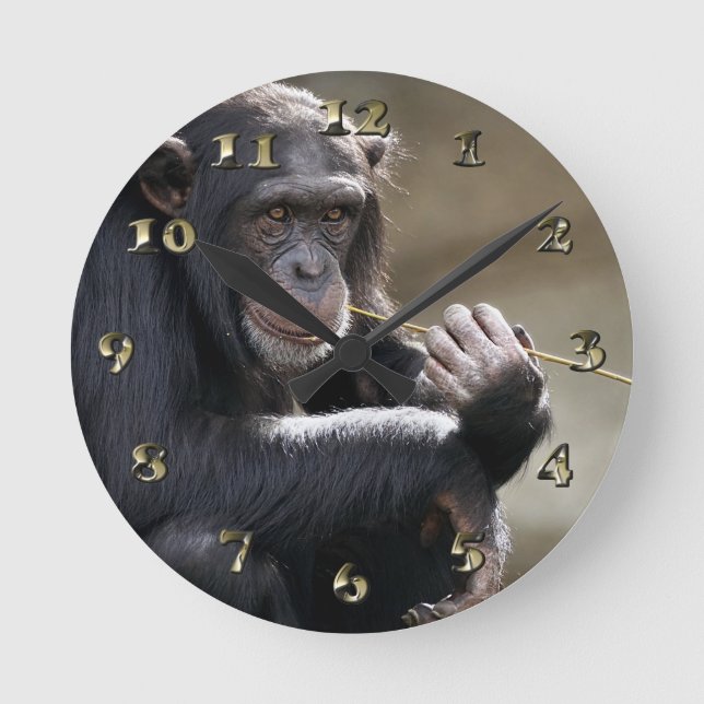 Thinking About Monkeying Around Round Clock (Front)