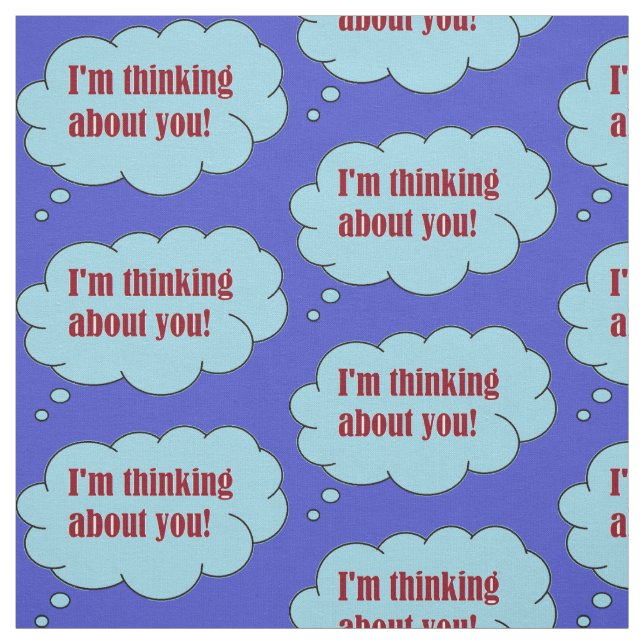 Thinking about you, blue fabric (Swatch)