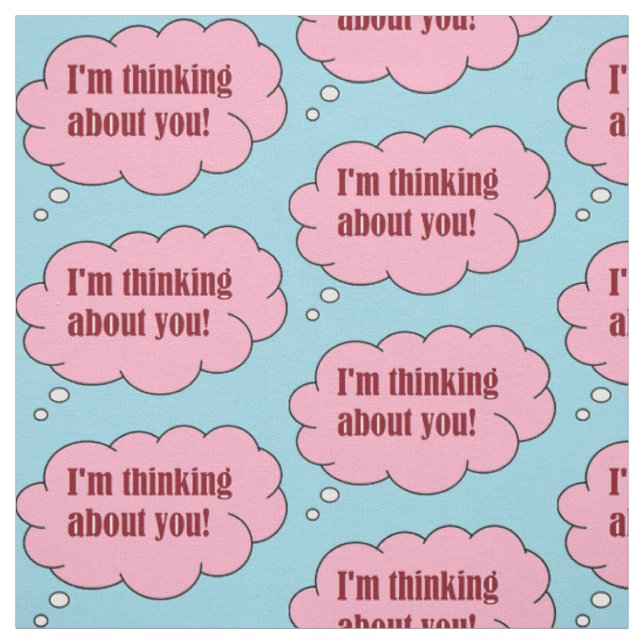 Thinking about you, pink fabric (Swatch)