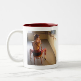 Thinking Ballerina, I Want to Be a Ballerina, p... Two-Tone Coffee Mug