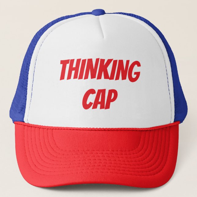 'Thinking Cap' Funny Hilarious Novelty Gift  Trucker Hat (Front)