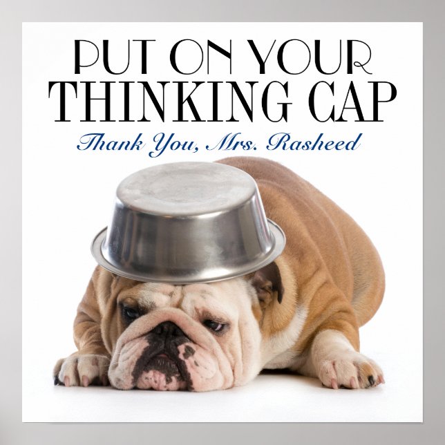 Thinking Cap School Humour Poster (Front)