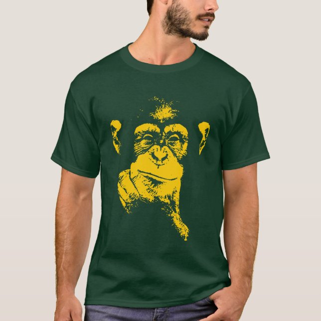 thinking chimpanzee T-Shirt (Front)