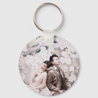 thinking couple key ring