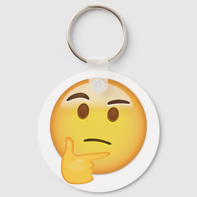Thinking Face Emoji Key Ring (Front)