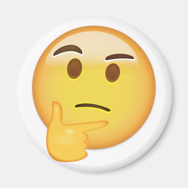 Thinking Face Emoji Magnet (Front)