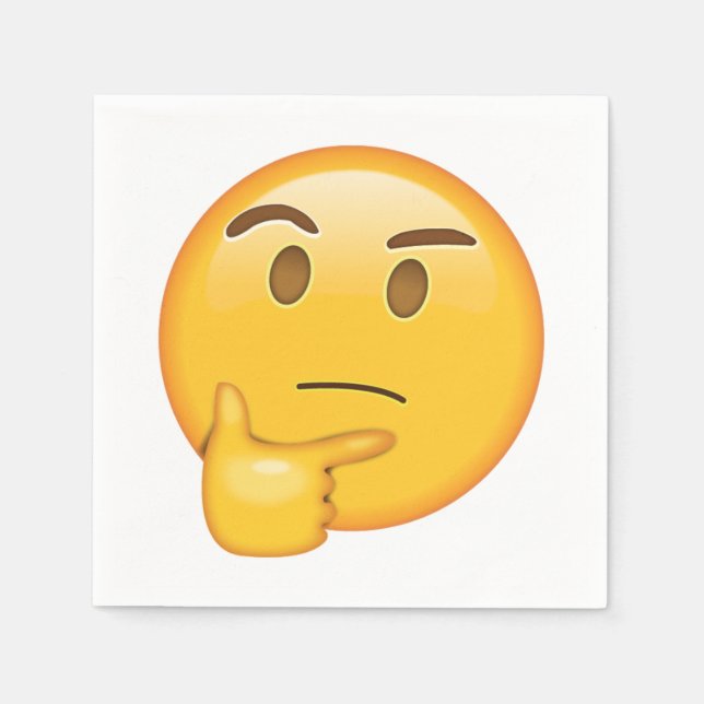Thinking Face - Emoji Napkin (Front)