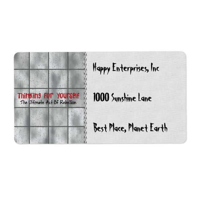 Thinking For Yourself (Front)