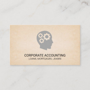 Thinking Gears Paper Texture Background Business Card