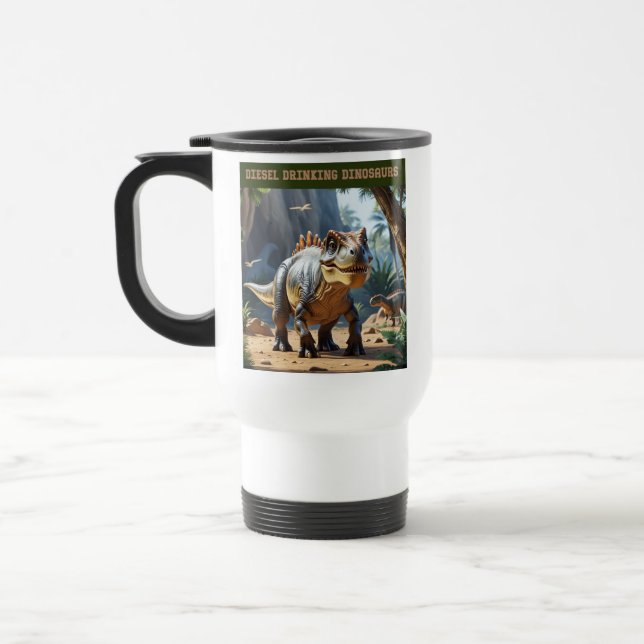Thinking hard travel mug (Left)