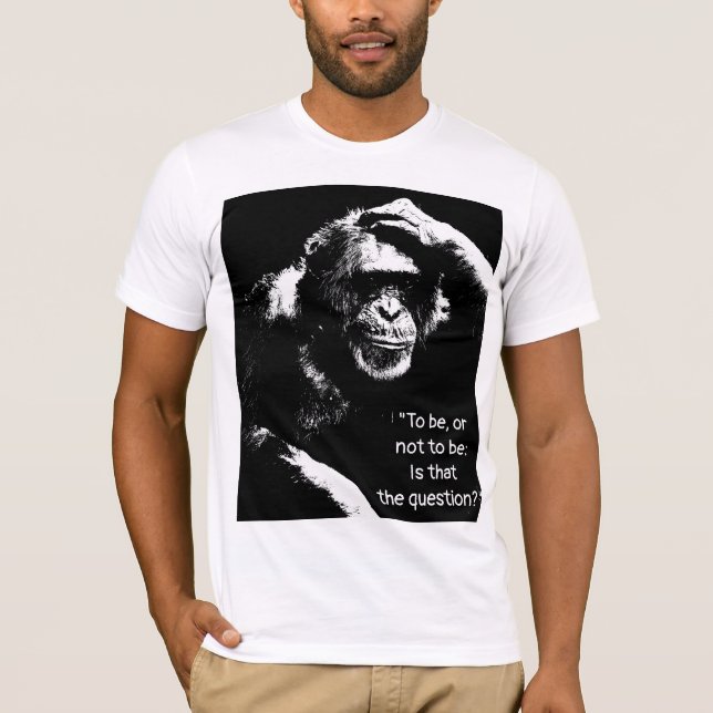 Thinking Monkey Shakespeare Quote Pop Art Men's T-Shirt (Front)