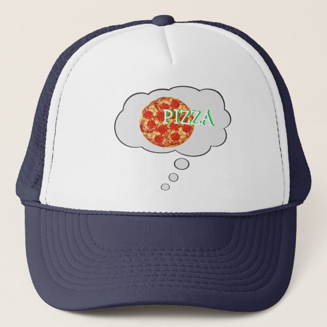 Thinking of Pizza Think Bubble Hat (Front)