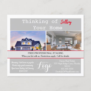 Thinking of Selling Your Home Postcards flyer