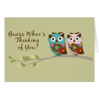 Thinking of Whoo Owl Card